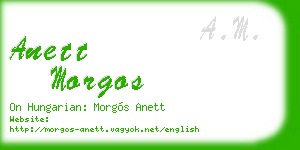 anett morgos business card