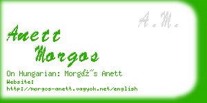 anett morgos business card